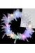 Led Işıklı Rengarenk Yanan 3 Fonksiyonlu Otrişli Parti Tacı Beyaz Renk 12x12 cm