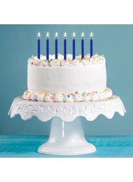 Mavi Renk Doğum Günü Evlilik Yıldönümü Pasta Mumları 10 Adet