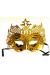 Metalik Altın Gold Renk Masquerade Kelebek Simli Parti Maskesi 23x14 cm