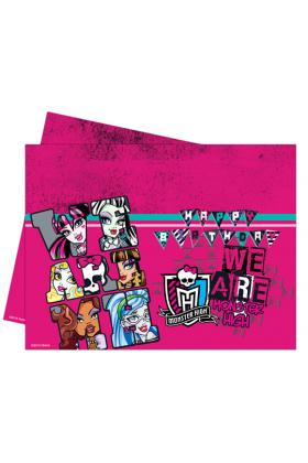 Monster High Temalı Plastik Masa Örtüsü 120x180 cm