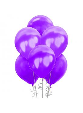 Mor Renk Metalik Balon Sedefli Balon 100 Adet
