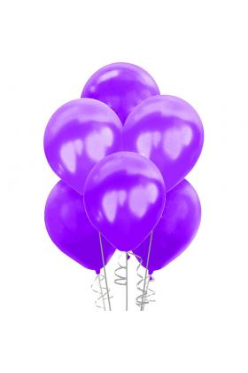 Mor Renk Metalik Balon Sedefli Balon 100 Adet