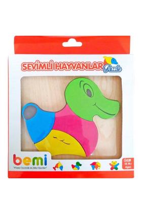 Ördek Puzzle Renkli Ahşap Yapboz Sevimli Hayvanlar Koordinasyon Geliştirici Standlı