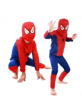 Örümcek Adam Kostümü Maskeli - Çocuk Spiderman Kostümü 9-10 Yaş
