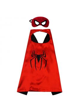 Örümcek Adam Spiderman Avengers Pelerin + Maske Kostüm Seti 70x70 cm