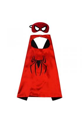 Örümcek Adam Spiderman Avengers Pelerin + Maske Kostüm Seti 70x70 cm