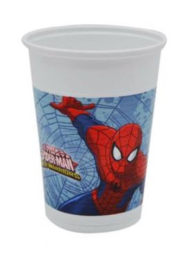 Örümcek Adam Spiderman Baskılı Plastik Bardak 8 Adet