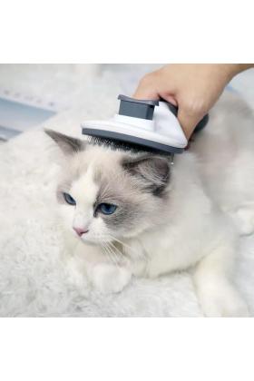 Otomatik Tuşlu Kedi Köpek Tarama Fırçası Tımar Tarağı Yumuşak Uçlu Tüy Toplayıcı