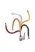 Oynar Başlıklı Çelik Spiral Üzeri Silikon Kaplama Musluk Başlığı Renkli Kobar
