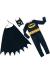 Pelerinli Çocuk Batman Kostümü - Maskeli Batman Kostüm