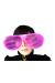 Pembe Renk Mega Boy Jumbo Panjur Şekilli Parti Gözlüğü