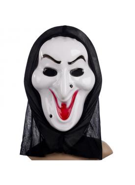 Plastik Cadı Maskesi - Kapişonlu Cadı Maskesi 30x20 cm