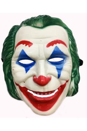Plastik Joker Maskesi Killer Maske Palyaço Maskesi Yeşil Saçlı