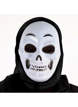 Plastik Kuru Kafa Maskesi - Kapişonlu İskelet Maskesi 27x20 cm