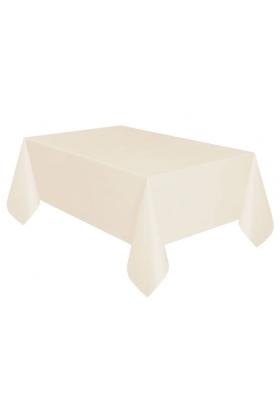 Plastik Masa Örtüsü Krem Renk 137x270 cm