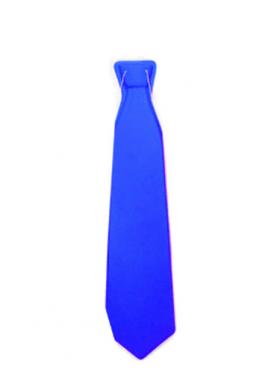 Plastik Parti Kravatı Neon Mavi Renk 12 Adet