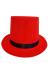 Plastik Üzeri Nubuk Kaplama Kırmızı Sihirbaz Şapkası
