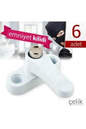 Pvc Kapı Pencere Emniyet Kilidi -  Pimapen Kilidi - ÇELİK - 6 Adet