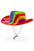 Rengarenk Kovboy Şapkası - Renkli Palyaço Şapkası 30x37 cm