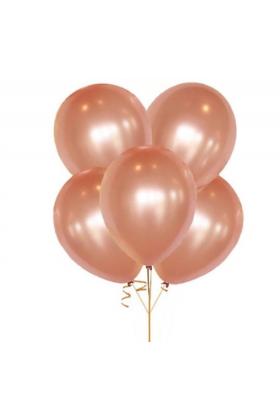 Rose Gold Renk Metalik Balon Sedefli Balon 100 Adet
