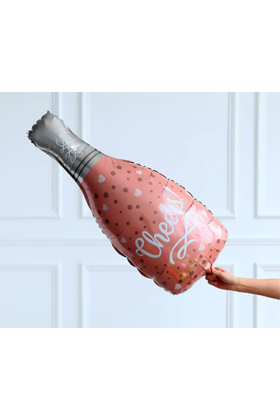 Şampanya Şişesi Cheers Yazılı Folyo Balon 48x100 cm