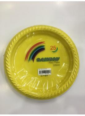 Sarı Plastik Tabak 22 cm 25li