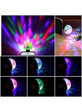 Sese Duyarlı USB Girişli RGB Renkli Mini Disko Topu Led Lambası - Ev - Araç