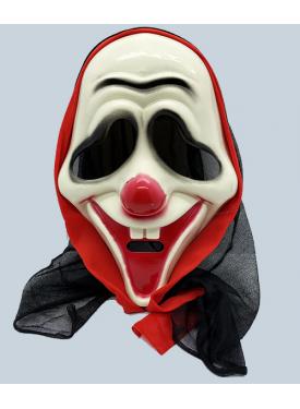 Siyah Pelerinli Dişli Joker Maskesi Çığlık Maskesi 26x17 cm