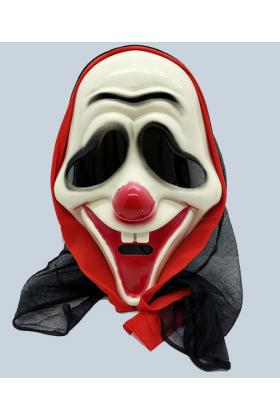 Siyah Pelerinli Dişli Joker Maskesi Çığlık Maskesi 26x17 cm