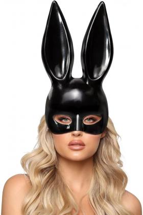 Siyah Renk Ekstra Lüks Uzun Kulaklı Tavşan Maskesi 35x16 cm