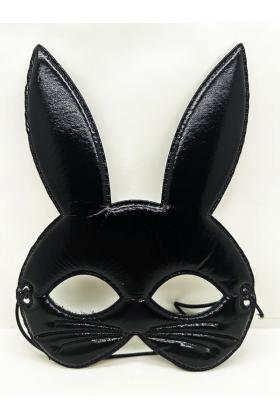 Siyah Renk Kumaş Malzemeden İmal Eva Tavşan Maskesi 19x15 cm