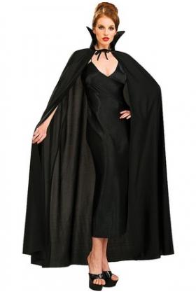 Siyah Renk Yakalı Halloween Pelerini 120 cm