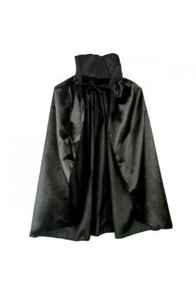 Siyah Renk Yakalı Halloween Pelerini 90 cm