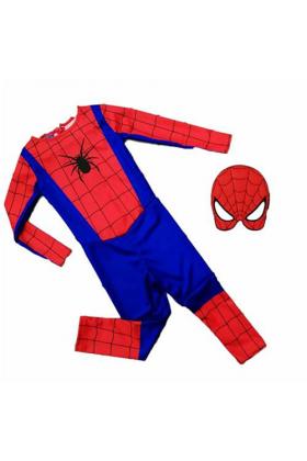 Spiderman Kostümü Çocuk - Maskeli Örümcek Adam Kostümü