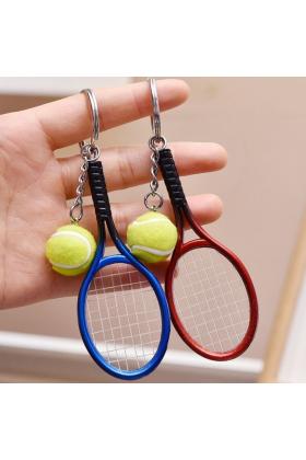 Tenis Raket Ve Topu Anahtarlık
