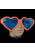 Turuncu Renk Mega Boy Jumbo Kalp Şekilli Parti Gözlüğü