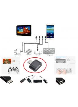 Usb to Micro USB ye Dönüştürücü - Klavye Mouse Joystick Telefona Bağlama
