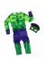 Yeşil Maskeli Baskılı Hulk Kostümü Çocuk Boy - Yeşil Dev Kostümü 7-8 Yaş
