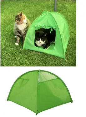 Yeşil Pet Çadırı Pet Hut Kedi ve Köpek Evi İç- Dış Mekan Katlanır Pet Kulubesi
