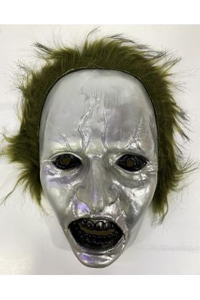Yeşil Saçlı Plastik Michael Myers Maskesi 26x17 cm