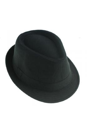 Yetişkin Boy Siyah Renk Şeritli Michael Jackson Fötr Şapka