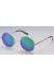 Yuvarlak Cam John Lennon Tarzı Gümüş Çerçeveli Mavi Gözlük