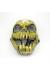 Altın Renk Sivri Dişli Halloween Kafatası Maskesi
