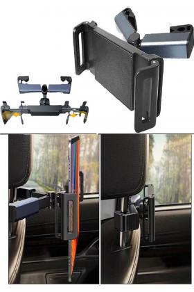 Araba Arka Koltuk Kafalık Telefon Tablet Tutucu Ayarlanabilir Tablet Standı  Braketi