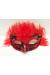 Duvaklı Pullu Yılbaşı Tüylü Parti Maskesi Karışık Renk 12 Adet