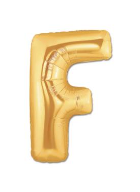 F Harf Folyo Balon Altın Renk  40 inç