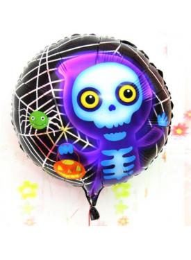 Halloween İskelet Hayalet Folyo Balon 18 inç