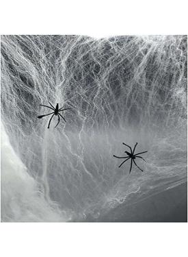 Beyaz Renk Örümcek Ağ ve Siyah Örümcekler Seti 60 gr