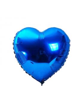 Kalp Balon Folyo Mavi 60 cm 24 inç