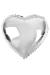 Kalp Şekilli Gümüş Renk Toptan Folyo Balon 45 cm 10 Adet